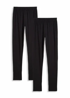 Kinder bonprix Mädchen 9-16 Jahre·Mehrfachpacks|Mädchen 9-16 Jahre·Hosen & Leggings|Leggings aus elastischem Bio-Baumwoll-Mix (2er Pack)