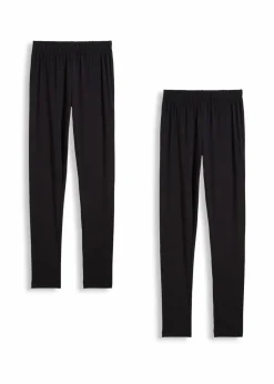 Kinder bonprix Mädchen 9-16 Jahre·Mehrfachpacks|Mädchen 9-16 Jahre·Hosen & Leggings|Leggings aus elastischem Bio-Baumwoll-Mix (2er Pack)