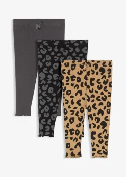 Kinder bonprix Mehrfachpacks|Hosen & Leggings|Leggings aus reiner Bio-Baumwolle (3er Pack)