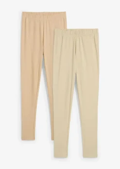 Damen bonprix Basics|Bekleidung·Kleider|Leggings (2er-Pack)