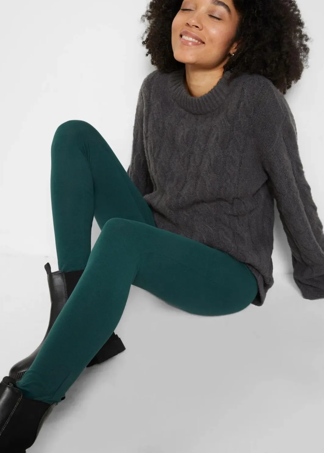 Damen bonprix Hosen|Basics|Leggings (2er-Pack)