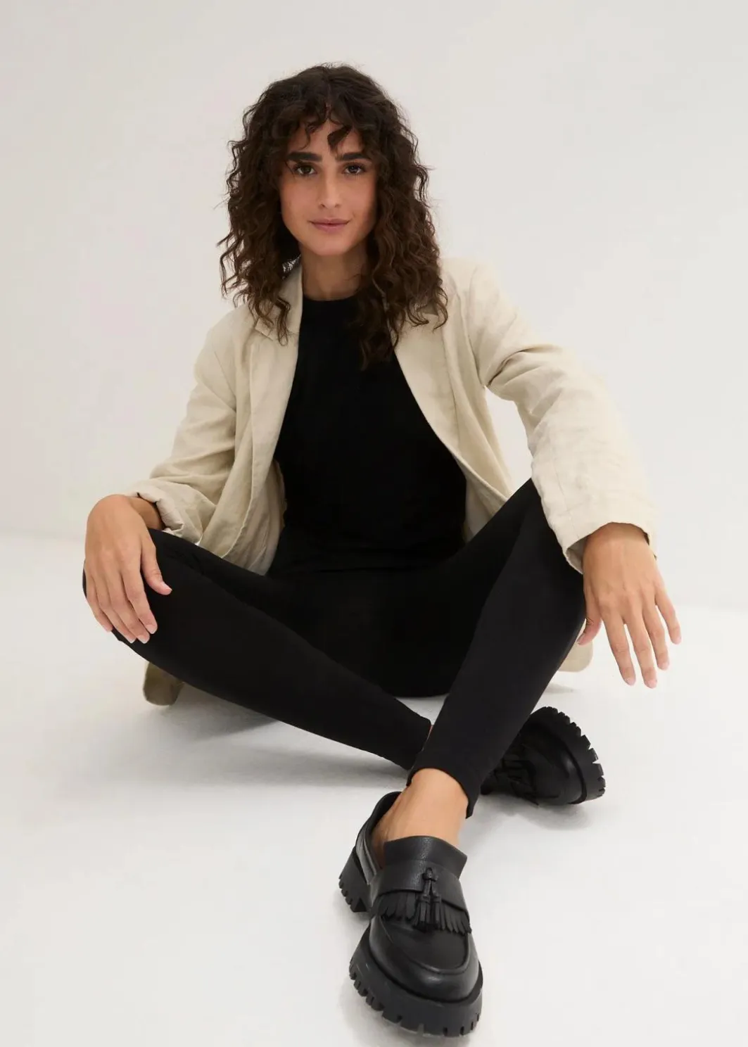 Damen bonprix Basics|Bekleidung·Kleider|Leggings (2er-Pack)