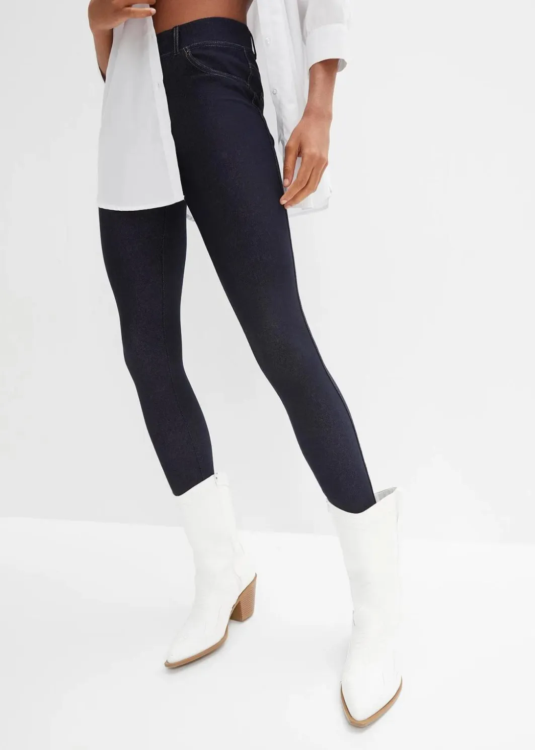 Damen bonprix Hosen|Bekleidung·Kleider|Leggings in Jeansoptik
