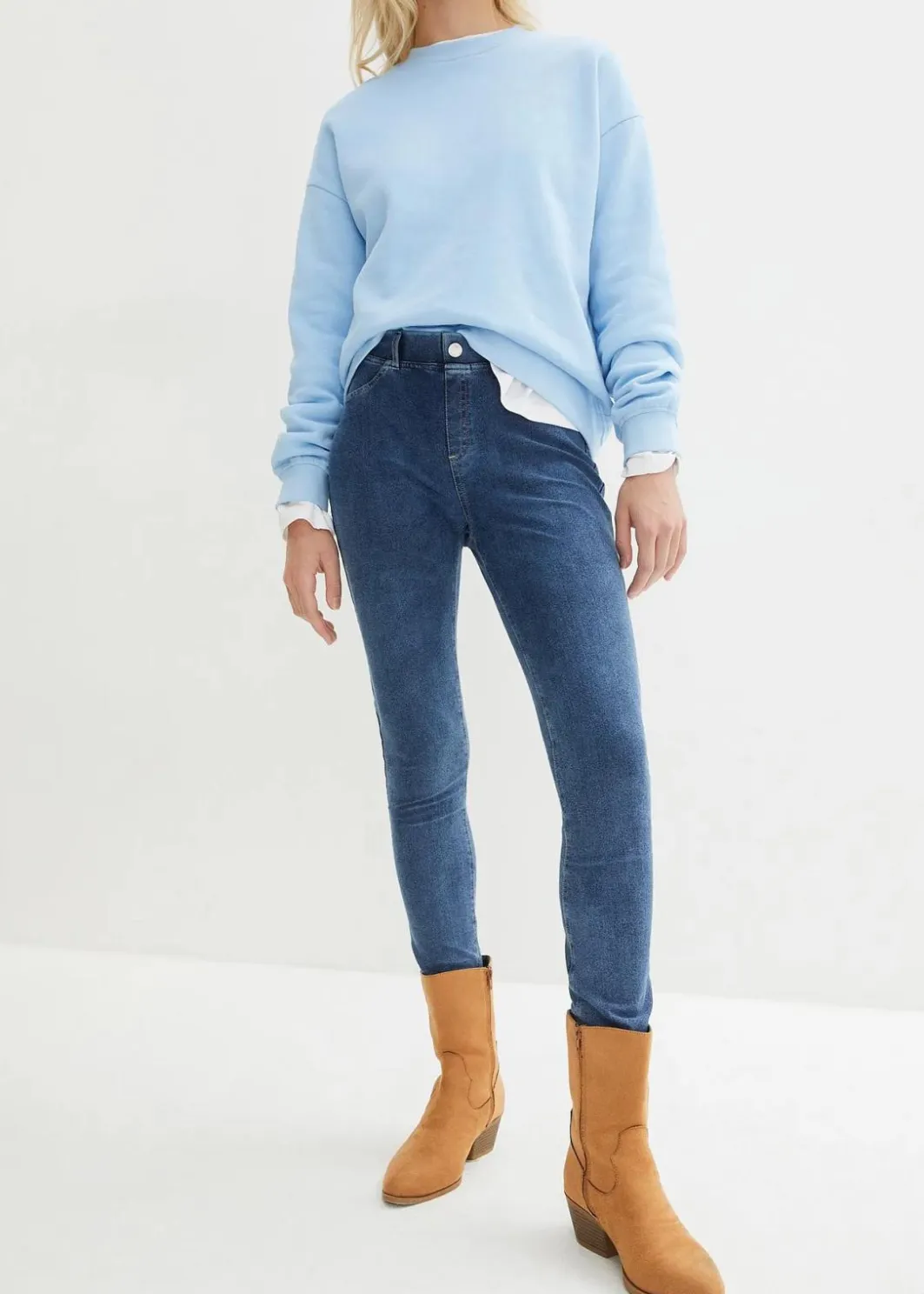 Damen bonprix Bekleidung·Kleider|Hosen|Leggings in Jeansoptik