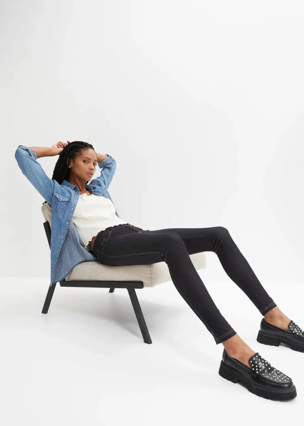 Damen bonprix Bekleidung·Kleider|Hosen|Leggings in Jeansoptik