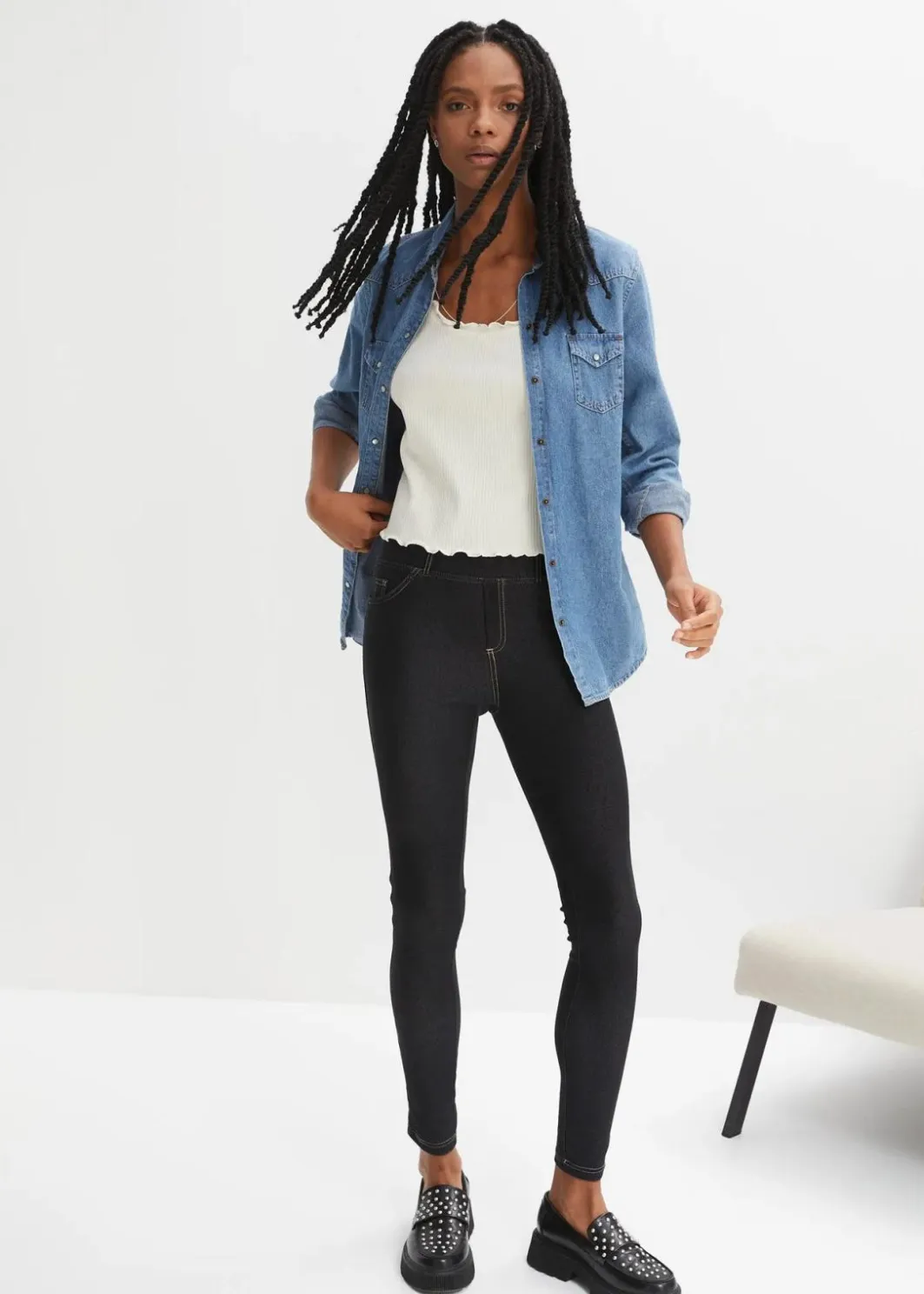 Damen bonprix Bekleidung·Kleider|Hosen|Leggings in Jeansoptik