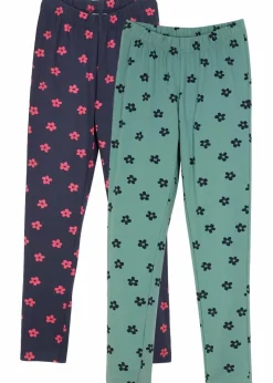 Kinder bonprix Mädchen 2-8 Jahre·Nachhaltigere Materialien|Mädchen 9-16 Jahre·Nachhaltigere Materialien|Leggings mit Bio Baumwolle (2er Pack)