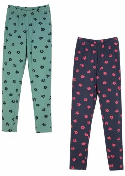 Kinder bonprix Mädchen 2-8 Jahre·Nachhaltigere Materialien|Mädchen 9-16 Jahre·Nachhaltigere Materialien|Leggings mit Bio Baumwolle (2er Pack)