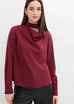 Damen bonprix Blusen & Tuniken|Bekleidung·Jacken & Mäntel|Leicht glänzendes Blusenshirt