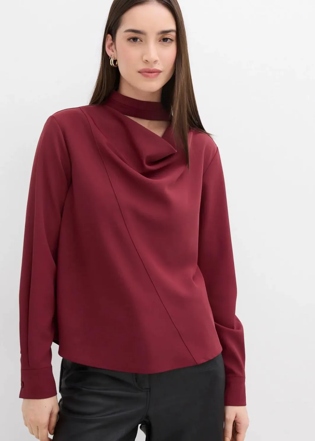 Damen bonprix Blusen & Tuniken|Bekleidung·Jacken & Mäntel|Leicht glänzendes Blusenshirt