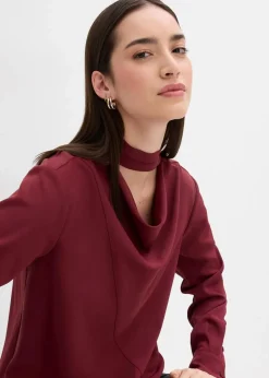 Damen bonprix Blusen & Tuniken|Bekleidung·Jacken & Mäntel|Leicht glänzendes Blusenshirt