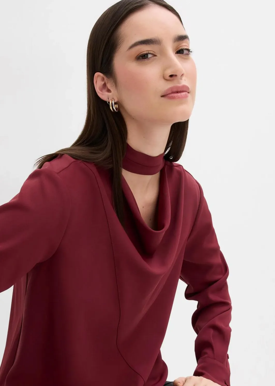 Damen bonprix Blusen & Tuniken|Bekleidung·Jacken & Mäntel|Leicht glänzendes Blusenshirt