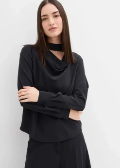 Best Leicht glänzendes Blusenshirt Damen Bekleidung·Jacken & Mäntel|Blusen & Tuniken