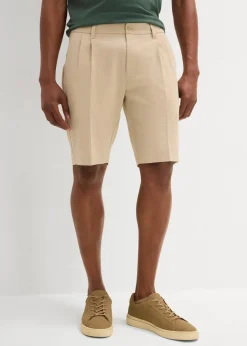 Herren bonprix Große Größen|Shorts|Leichte Chino-Bermuda mit Bundfalten, Regular Fit