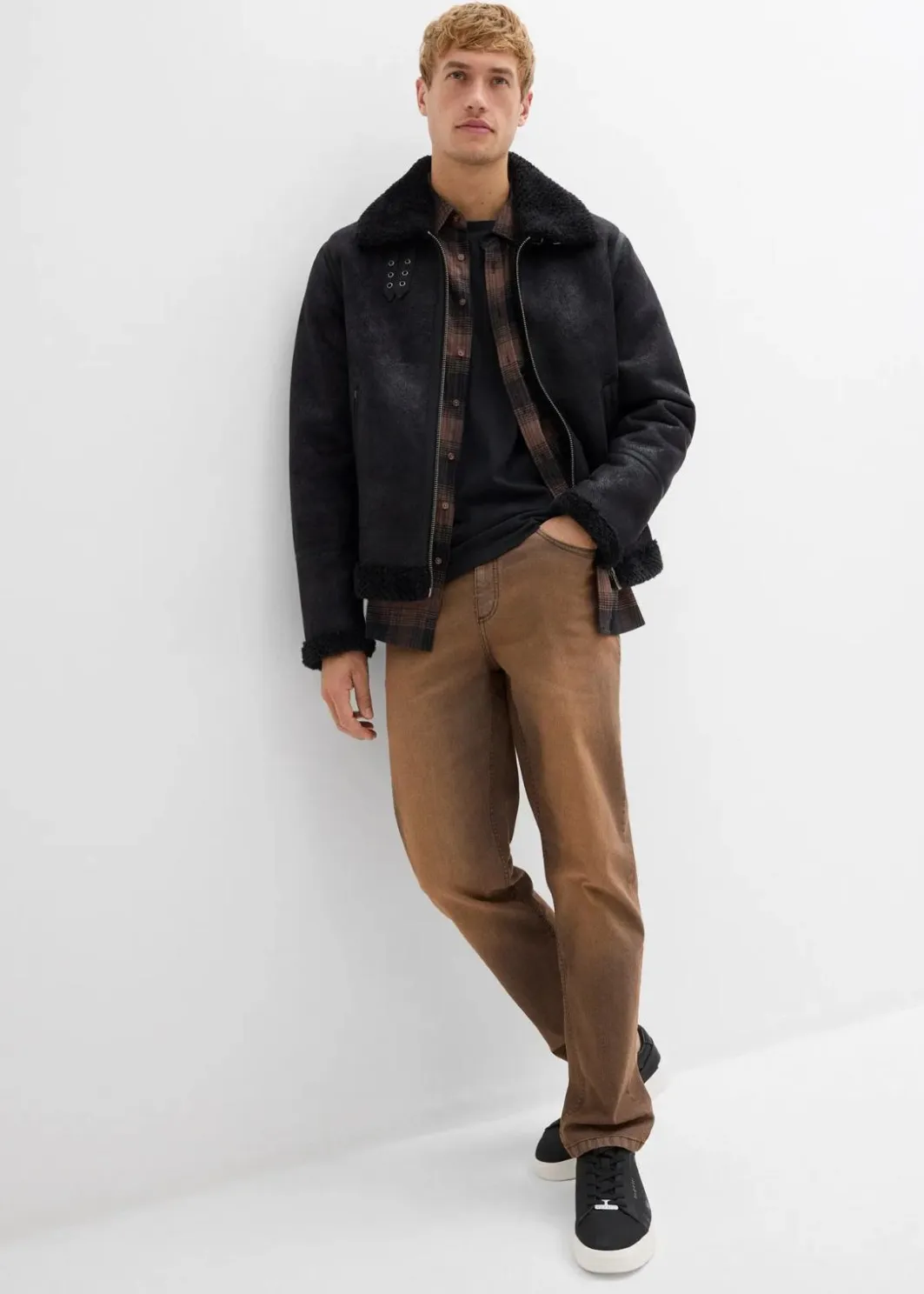 Online Leichte Classic Fit Stretch-Jeans mit Komfortbund und Vintage Waschung Herren Große Größen|Jeans