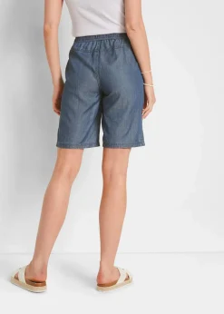 Damen bonprix Bekleidung·Outdoorbekleidung|Shorts|Leichte Denim-Hose mit Leinen