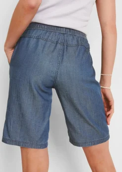 Damen bonprix Bekleidung·Outdoorbekleidung|Shorts|Leichte Denim-Hose mit Leinen