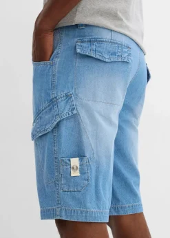 Online Leichte Jeans-Cargobermuda aus reiner Baumwolle, Relaxed Fit (2er Pack) Herren Große Größen|Shorts