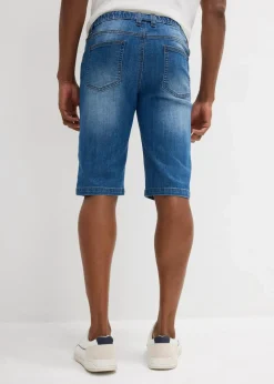 Leichte Long-Sweatjeans-Bermuda, Regular Fit Herren Große Größen|Shorts