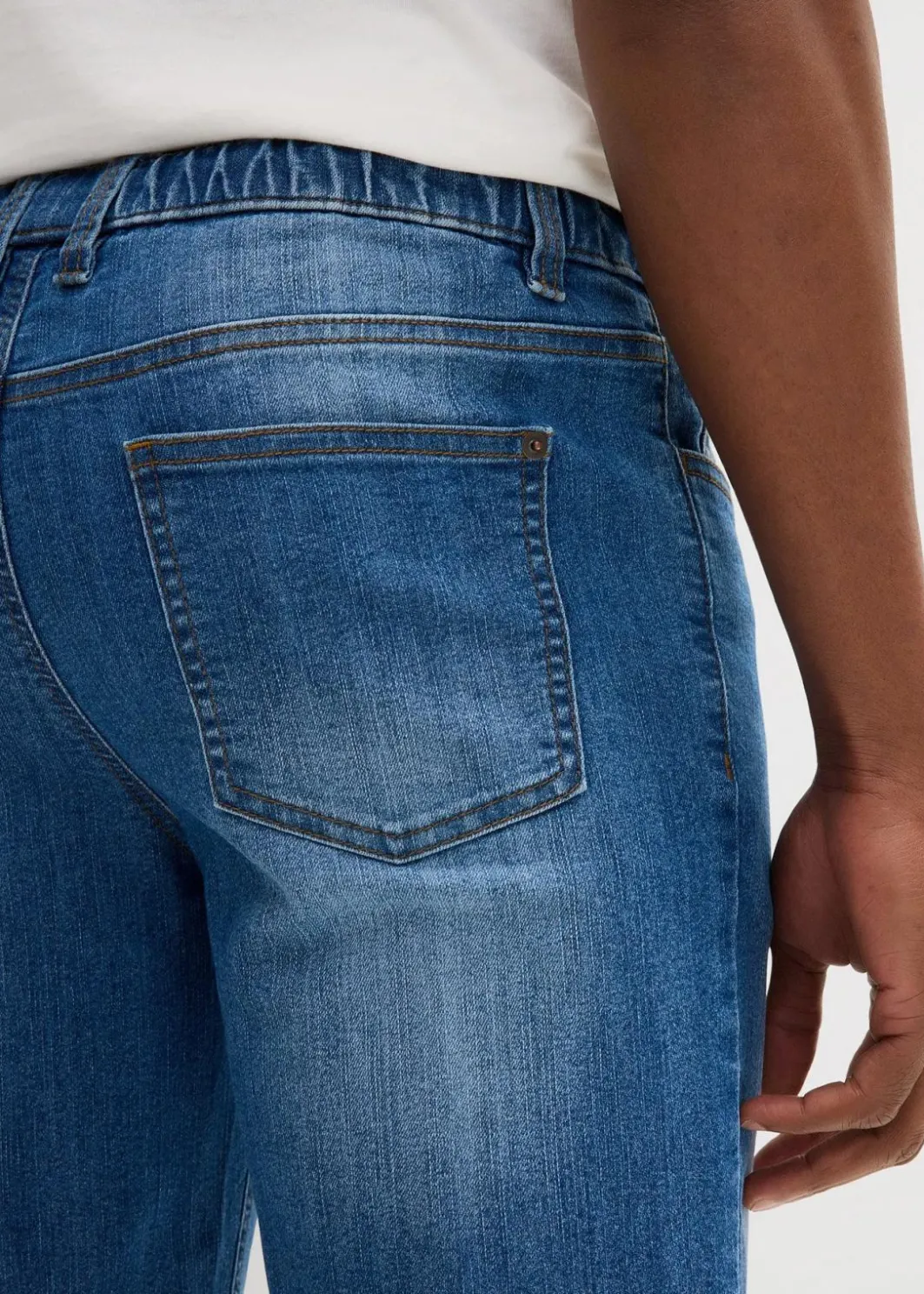 Leichte Long-Sweatjeans-Bermuda, Regular Fit Herren Große Größen|Shorts
