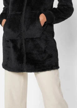 Best Leichte Loungewear Kuschel-Long-Fleecejacke mit Kapuze Damen Wäsche·Homewear|Bekleidung·Strickmode