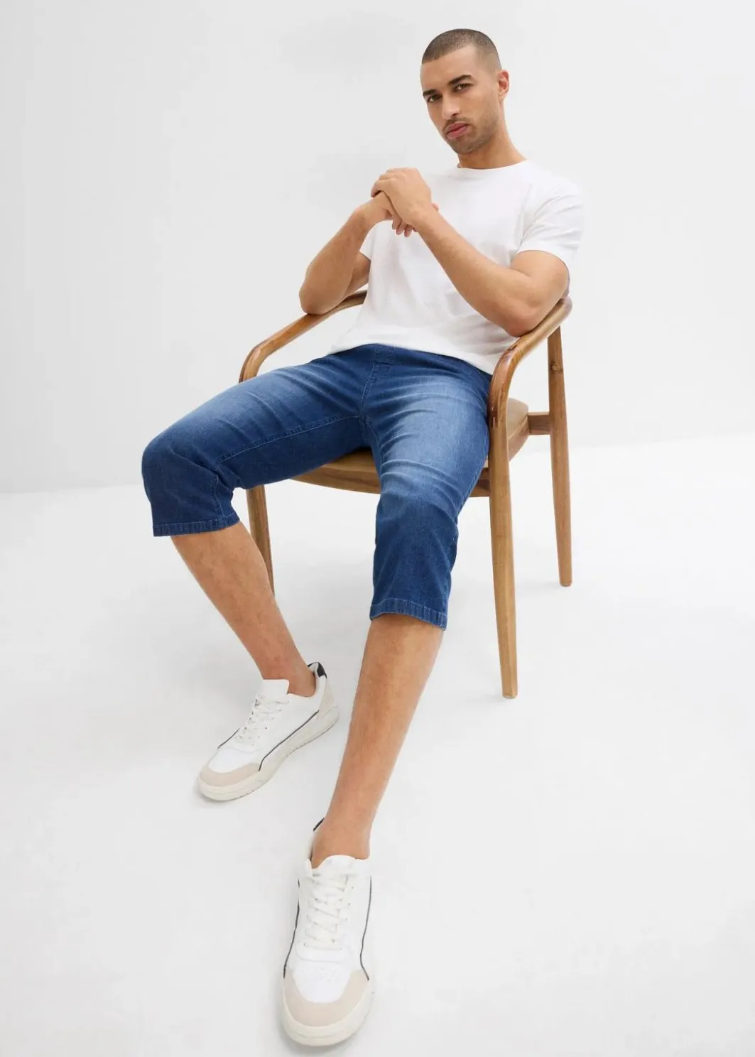 Discount Leichte Regular Fit Schlupf-3/4-Stretch-Jeans, Straight (2er Pack) Herren Jeans|Große Größen