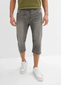 Herren bonprix Große Größen|Jeans|Leichte Regular Fit Schlupf-3/4-Stretch-Jeans, Straight (2er Pack)