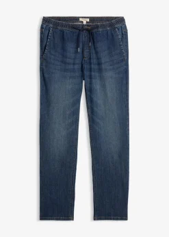 Clearance Leichte Regular Fit Stretch-Schlupfjeans mit Komfortbund, Straight Herren Große Größen|Jeans