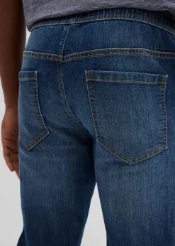 Clearance Leichte Regular Fit Stretch-Schlupfjeans mit Komfortbund, Straight Herren Große Größen|Jeans