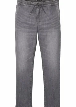 Clearance Leichte Regular Fit Stretch-Schlupfjeans mit Komfortbund, Straight Herren Jeans|Große Größen