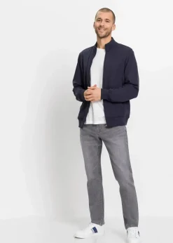 Clearance Leichte Regular Fit Stretch-Schlupfjeans mit Komfortbund, Straight Herren Jeans|Große Größen