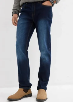 Herren bonprix Große Größen|Jeans|Leichte Regular Fit Stretch-Jeans, Straight (2er Pack)