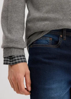 Herren bonprix Große Größen|Jeans|Leichte Regular Fit Stretch-Jeans, Straight (2er Pack)
