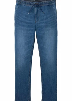 Herren bonprix Jeans|Große Größen|Leichte Regular Fit Stretch-Schlupfjeans mit Komfortbund, Straight