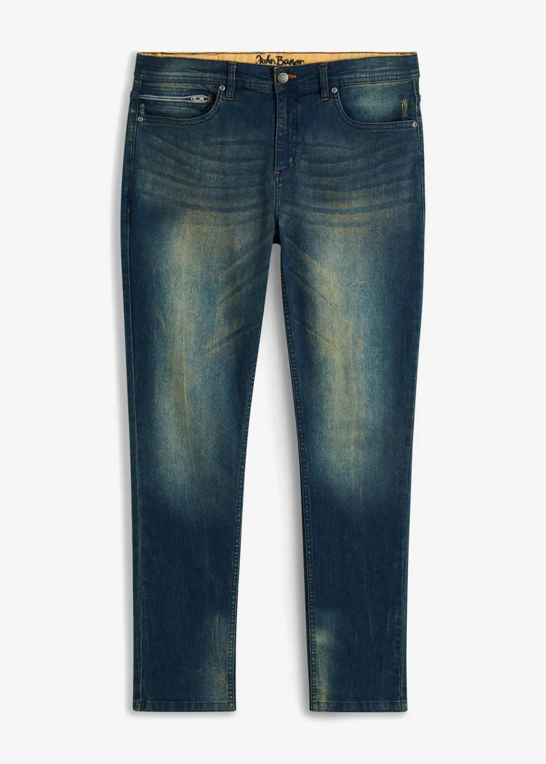 Herren bonprix Große Größen|Jeans|Leichte Slim Fit Stretch-Jeans, Straight