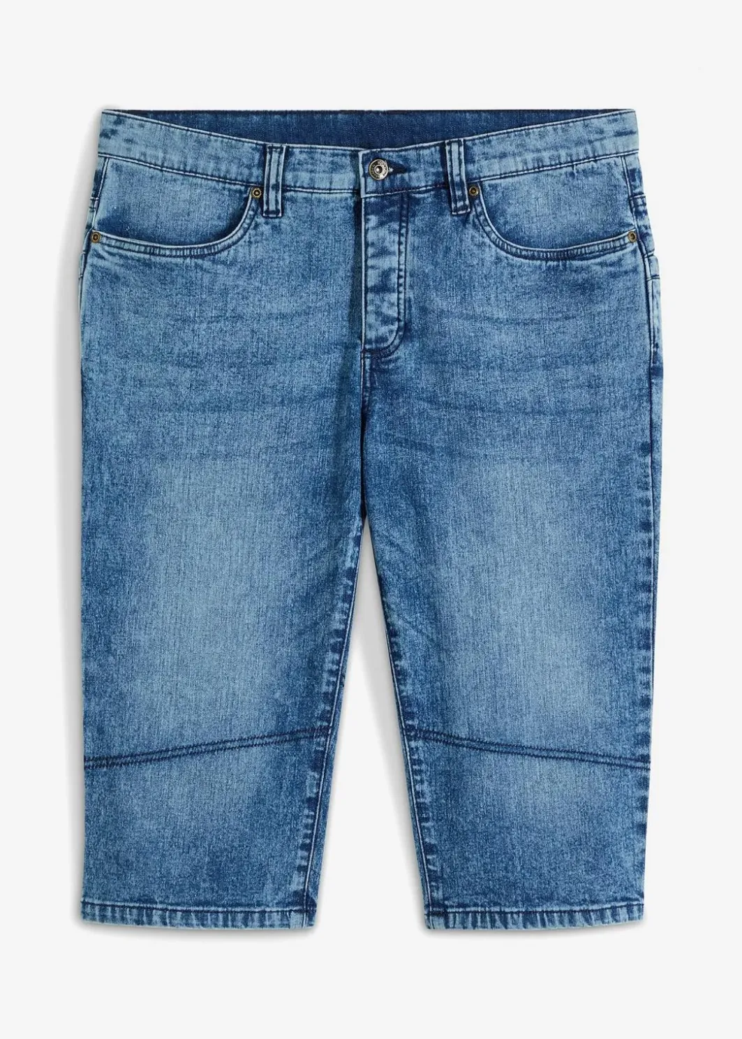 Hot Leichte Stretch-Jeans-Long-Bermuda, Regular Fit Herren Große Größen|Shorts