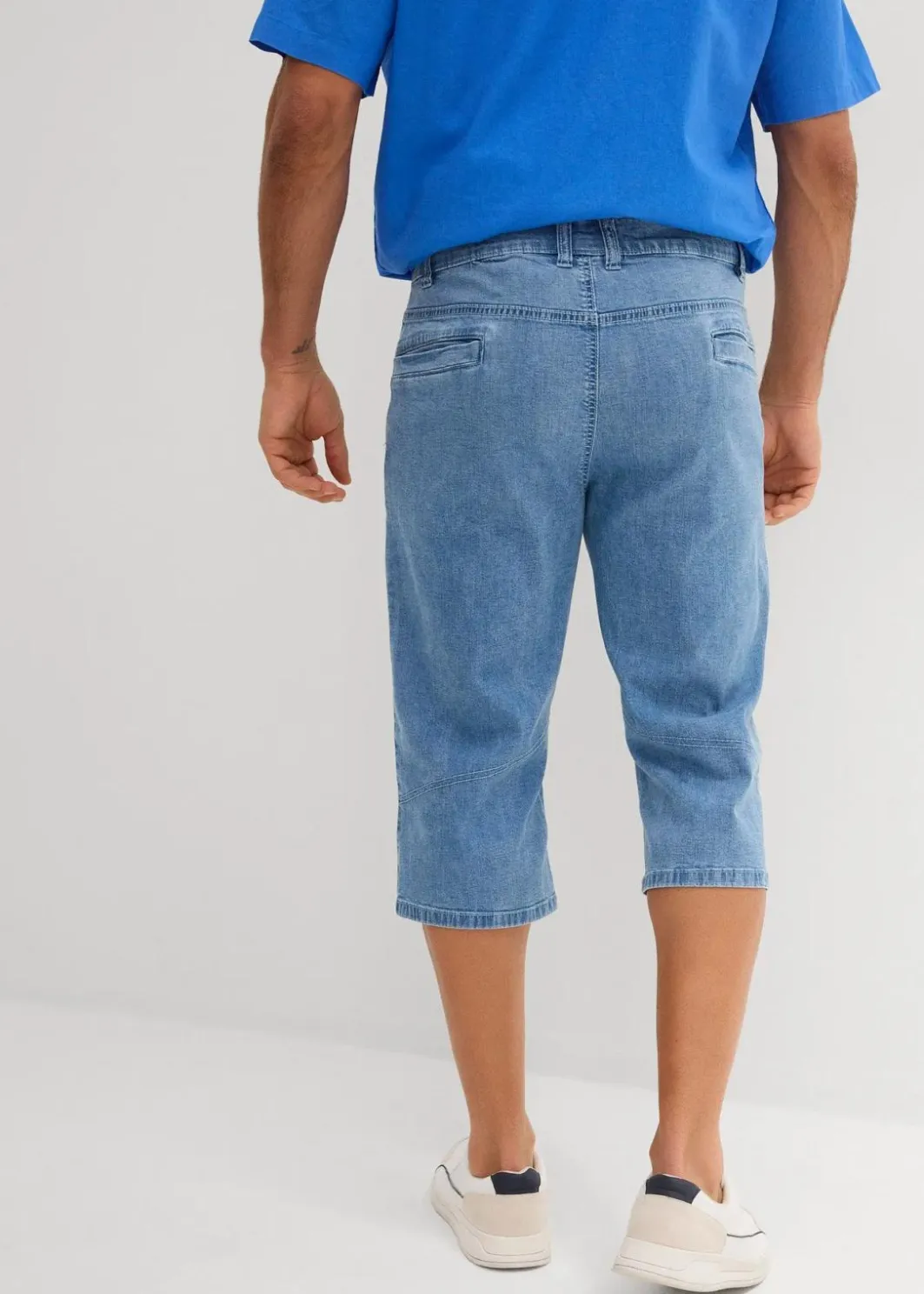 Herren bonprix Hosen|Shorts|Leichte Stretch-Jeans-Long-Bermuda, Regular Fit