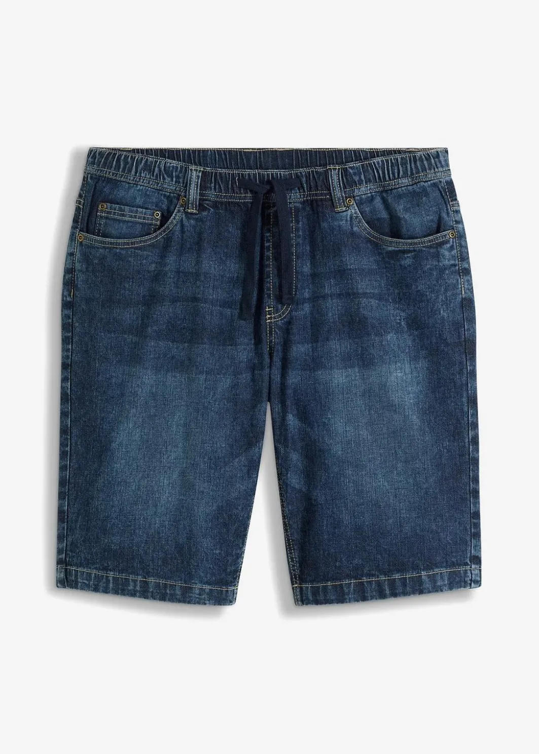 Discount Leichte Stretch-Jeans-Schlupf-Bermuda mit Komfortbund, Slim Fit Herren Hosen|Shorts