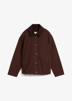 Damen bonprix Bekleidung·Hosen|Jacken & Mäntel|leichte Twill-Jacke mit Cordkragen