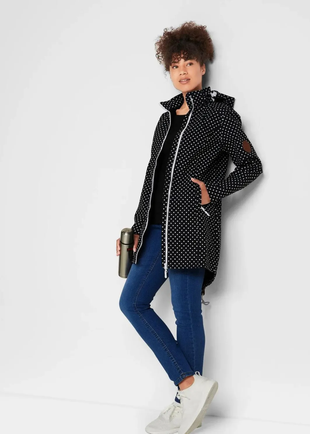 Outlet Leichte, wasserabweisende Softshell-Langjacke Damen Jacken & Mäntel