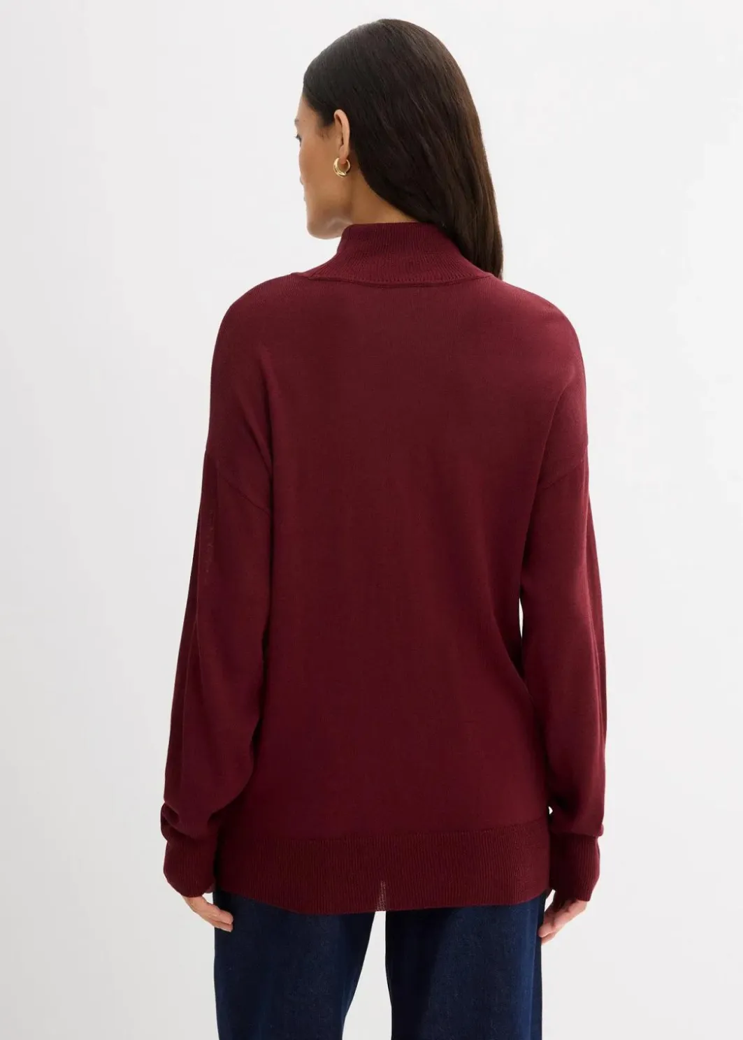 Online Leichter Feinstrickpullover mit breitem Turtleneck aus Viskose-Mix Damen Bekleidung·Umstandsmode|Bekleidung·Jeans