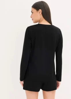 Clearance Leichter Loungewear Shorty aus weichem Material Damen Homewear|Nachtwäsche
