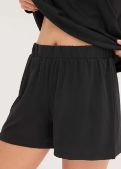 Clearance Leichter Loungewear Shorty aus weichem Material Damen Homewear|Nachtwäsche