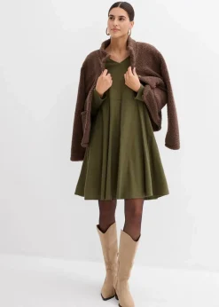 Outlet Leichtes Flanellkleid aus reiner Baumwolle Damen Bekleidung·Pullover & Strickjacken|Kleider