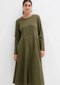 Damen bonprix Bekleidung·Pullover & Strickjacken|Kleider|Leichtes Flanellkleid aus reiner Baumwolle