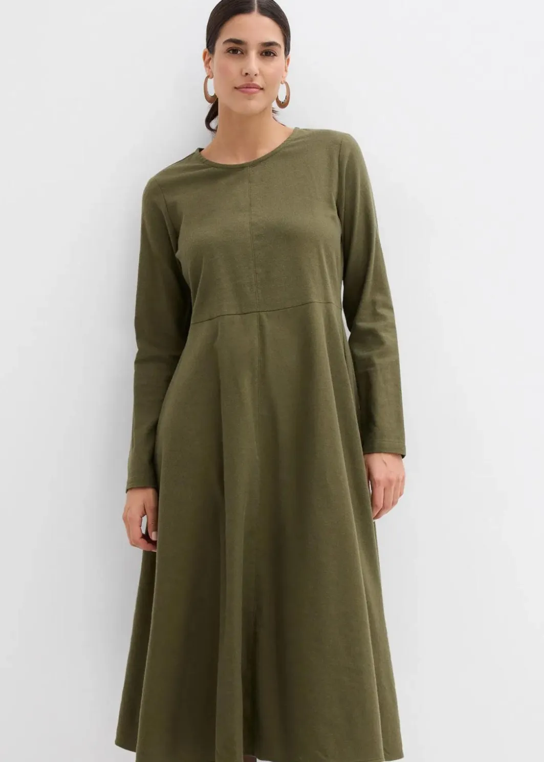 Damen bonprix Bekleidung·Pullover & Strickjacken|Kleider|Leichtes Flanellkleid aus reiner Baumwolle