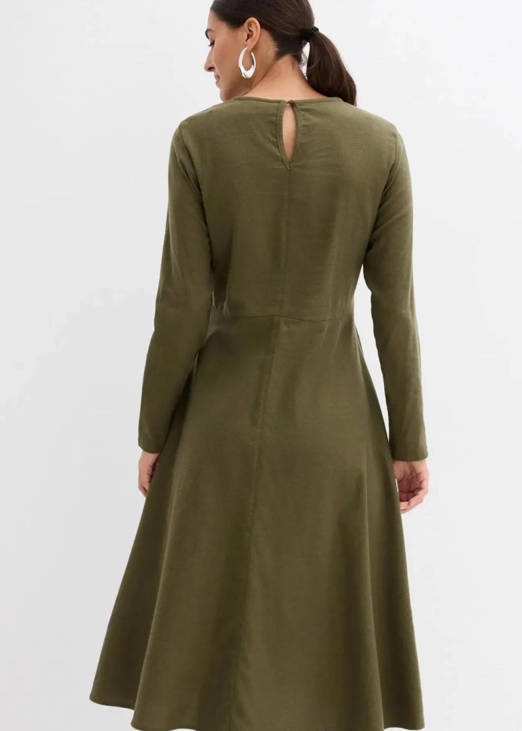 Damen bonprix Bekleidung·Pullover & Strickjacken|Kleider|Leichtes Flanellkleid aus reiner Baumwolle