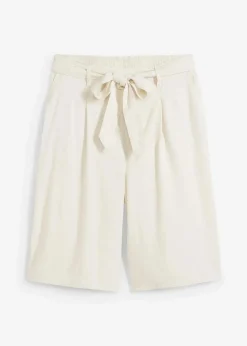 Clearance Leinen-Bermuda Damen Hosen|Shorts