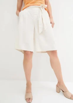 Clearance Leinen-Bermuda Damen Hosen|Shorts