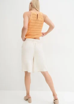 Clearance Leinen-Bermuda Damen Hosen|Shorts